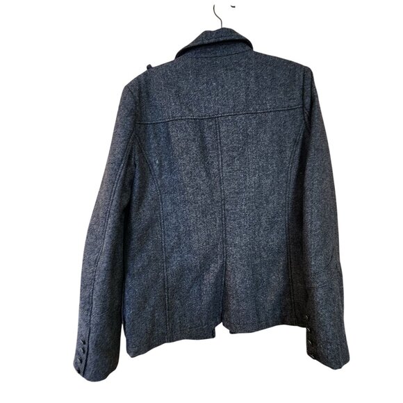 Buckled Black Label Slim Fit Grey Tweed Military Jacket - Picture 2 of 3